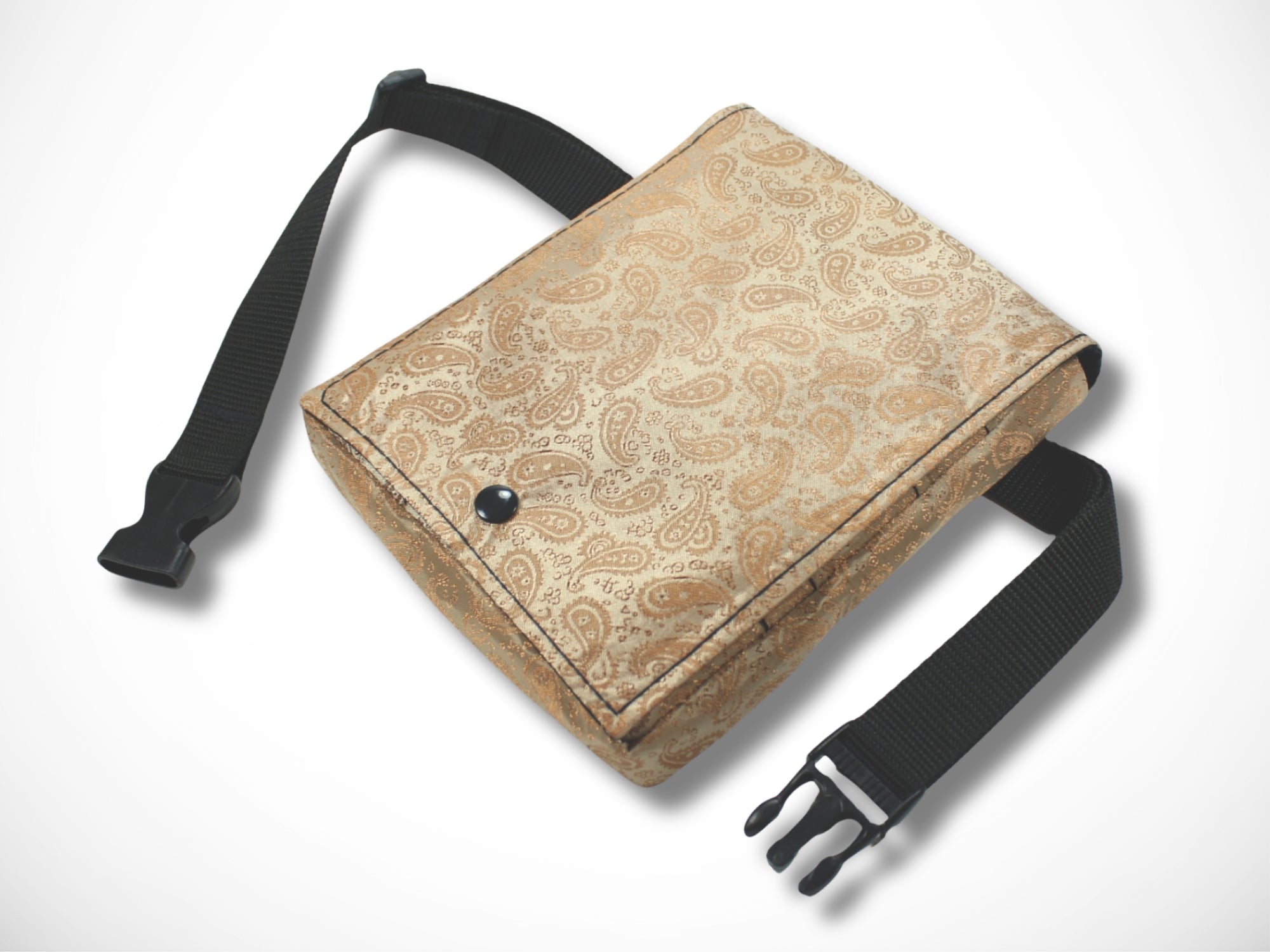 Friseur Werkzeugtasche aus Baumwolle mit Ornamenten in beige Scherentasche für Friseure Werkzeugtasche für