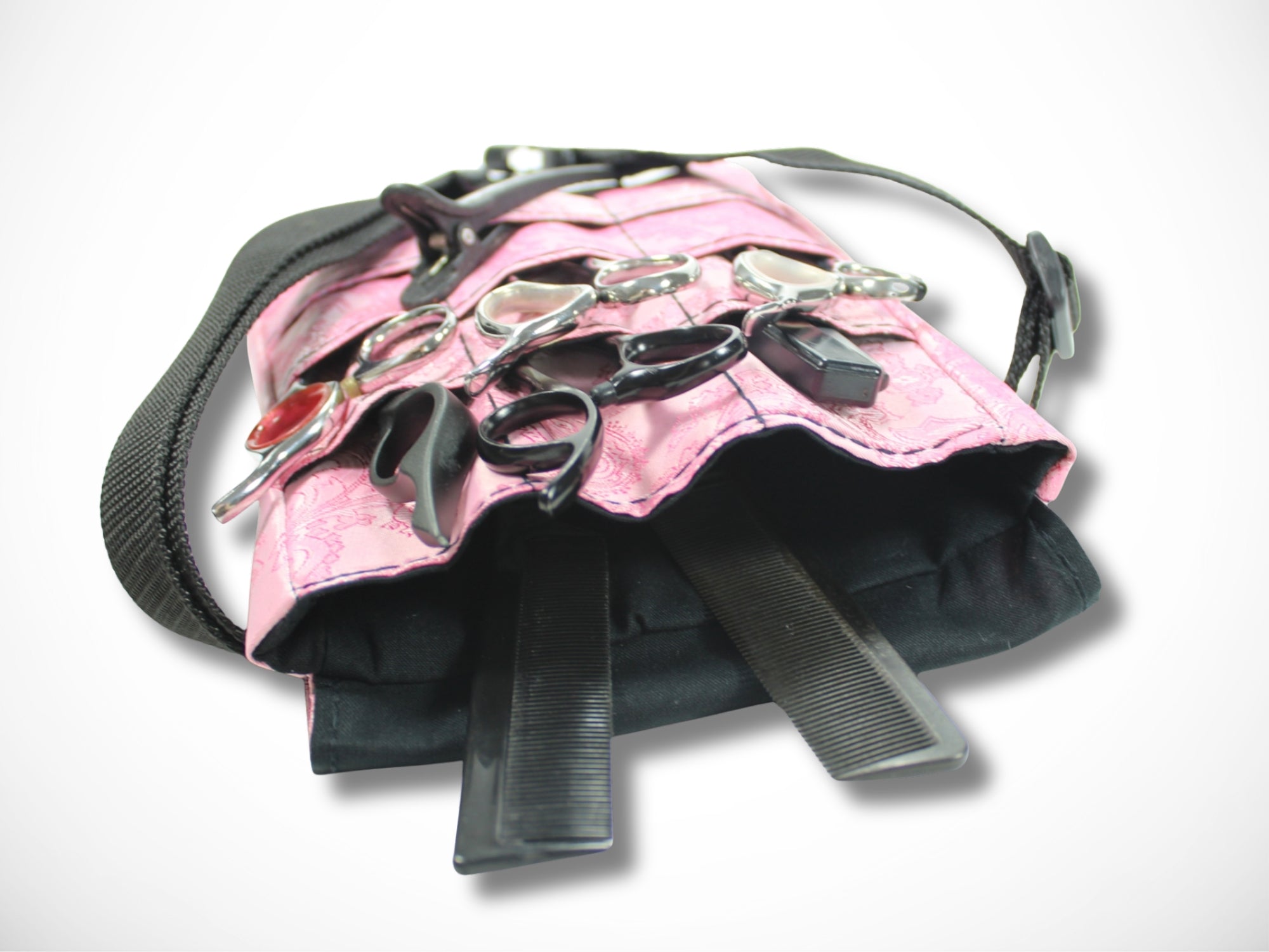 Friseur Werkzeugtasche aus Baumwolle mit Ornamenten in rosa Scherentasche für Friseure Werkzeugtasche für Scheren