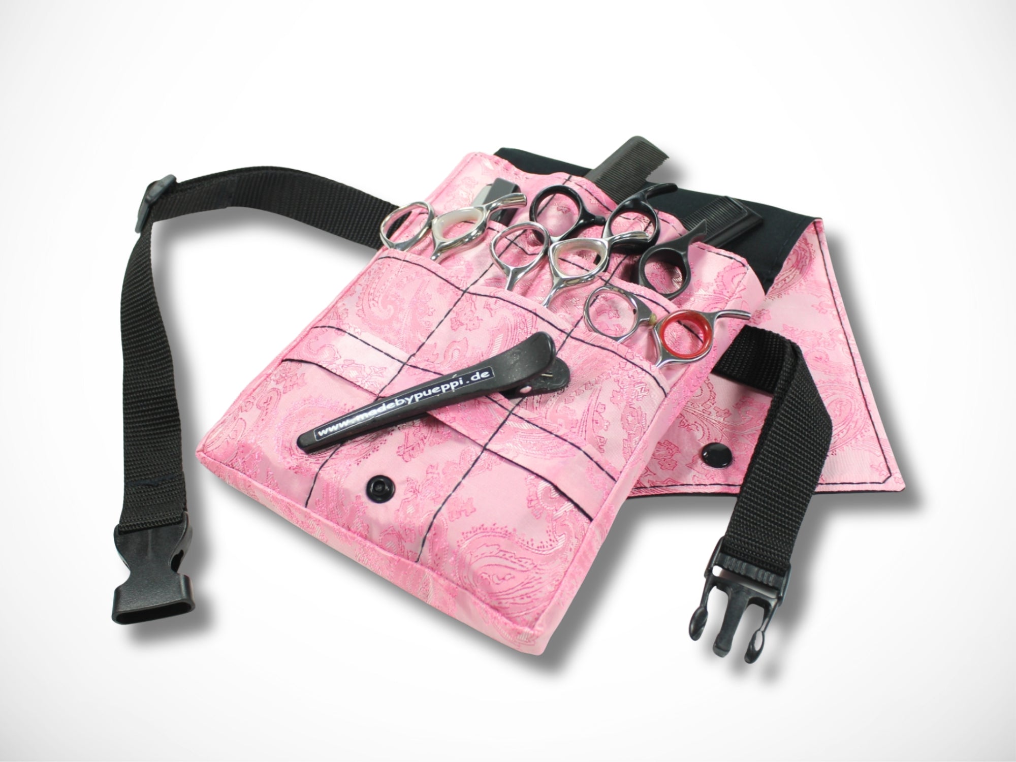 Friseur Werkzeugtasche aus Baumwolle mit Ornamenten in rosa Scherentasche für Friseure Werkzeugtasche für Scheren