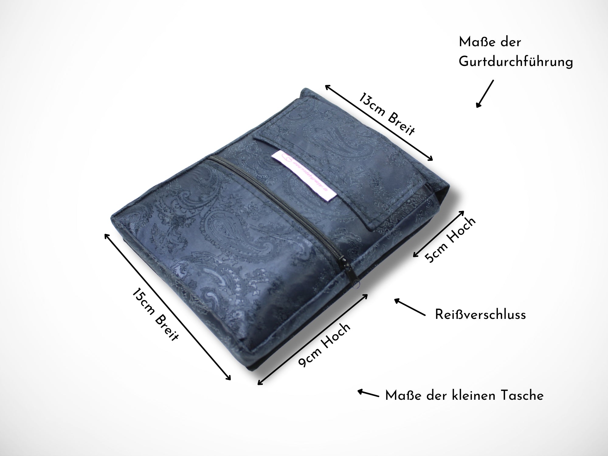 Ornamente Friseur Werkzeugtasche Blau für Friseurscheren im Friseursalon