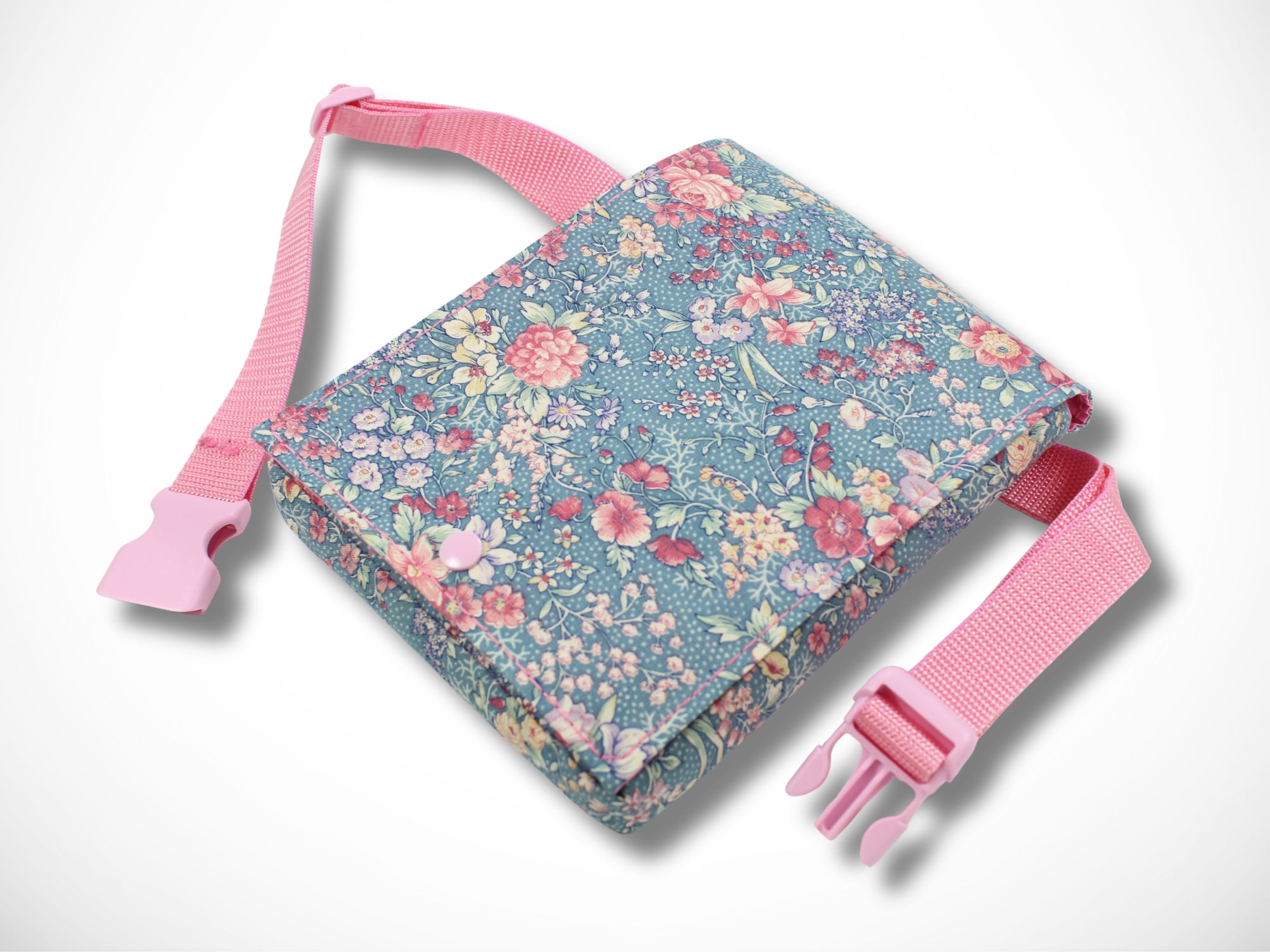 Blumen Scherentasche für Friseurin aus verstärkter Baumwolle für Friseurscheren im Friseursalon