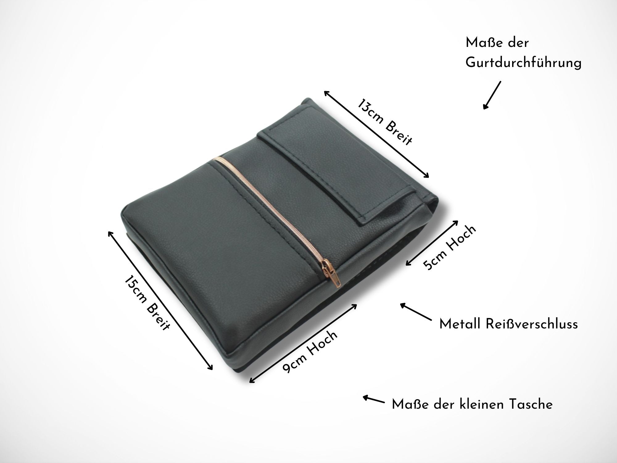 Elegante Friseurtasche aus schwarzem Kunstleder Scherentasche für Friseur Werkzeugtasche mit Metallsteckschnalle