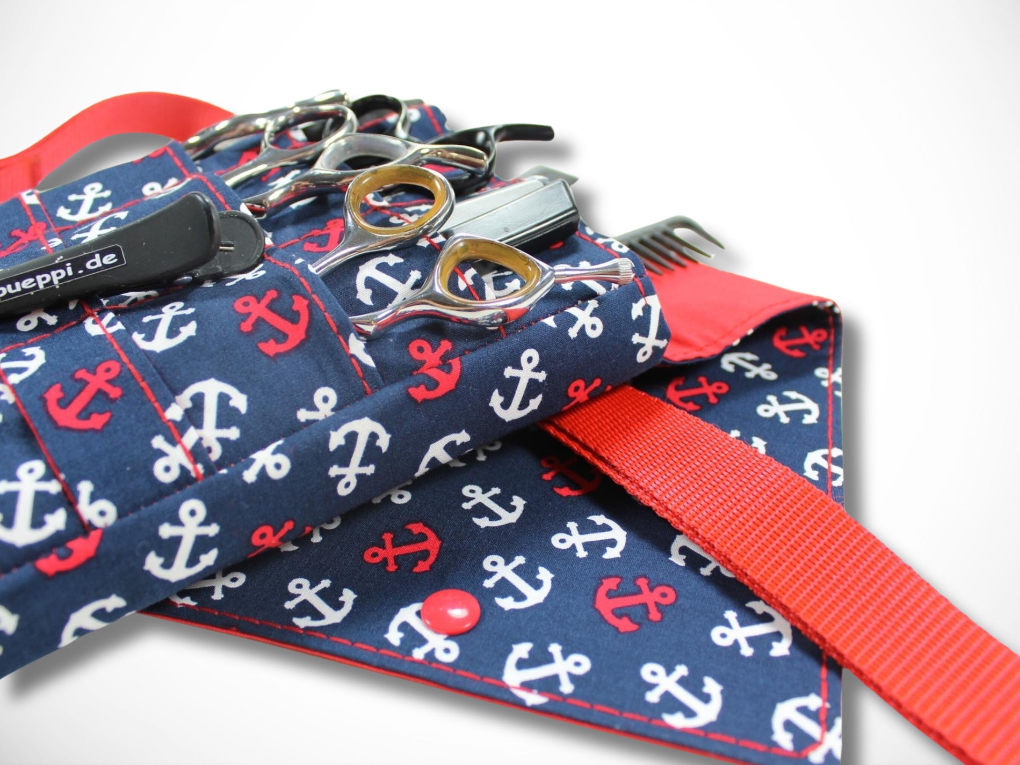 Friseur Scherentasche aus Baumwolle mit Anker in Blau für Friseurwerkzeug für Friseurin