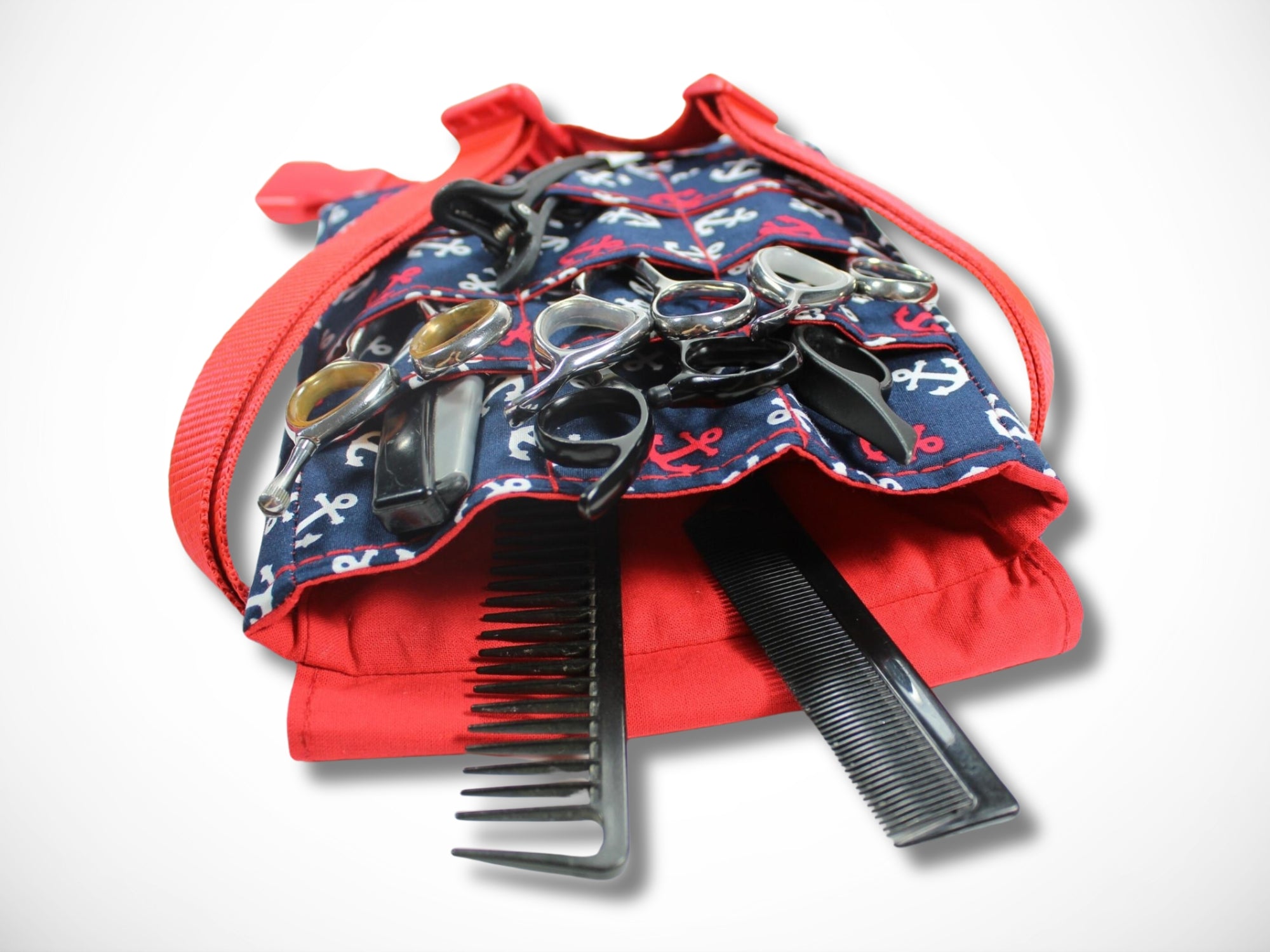 Friseur Scherentasche aus Baumwolle mit Anker in Blau für Friseurwerkzeug für Friseurin