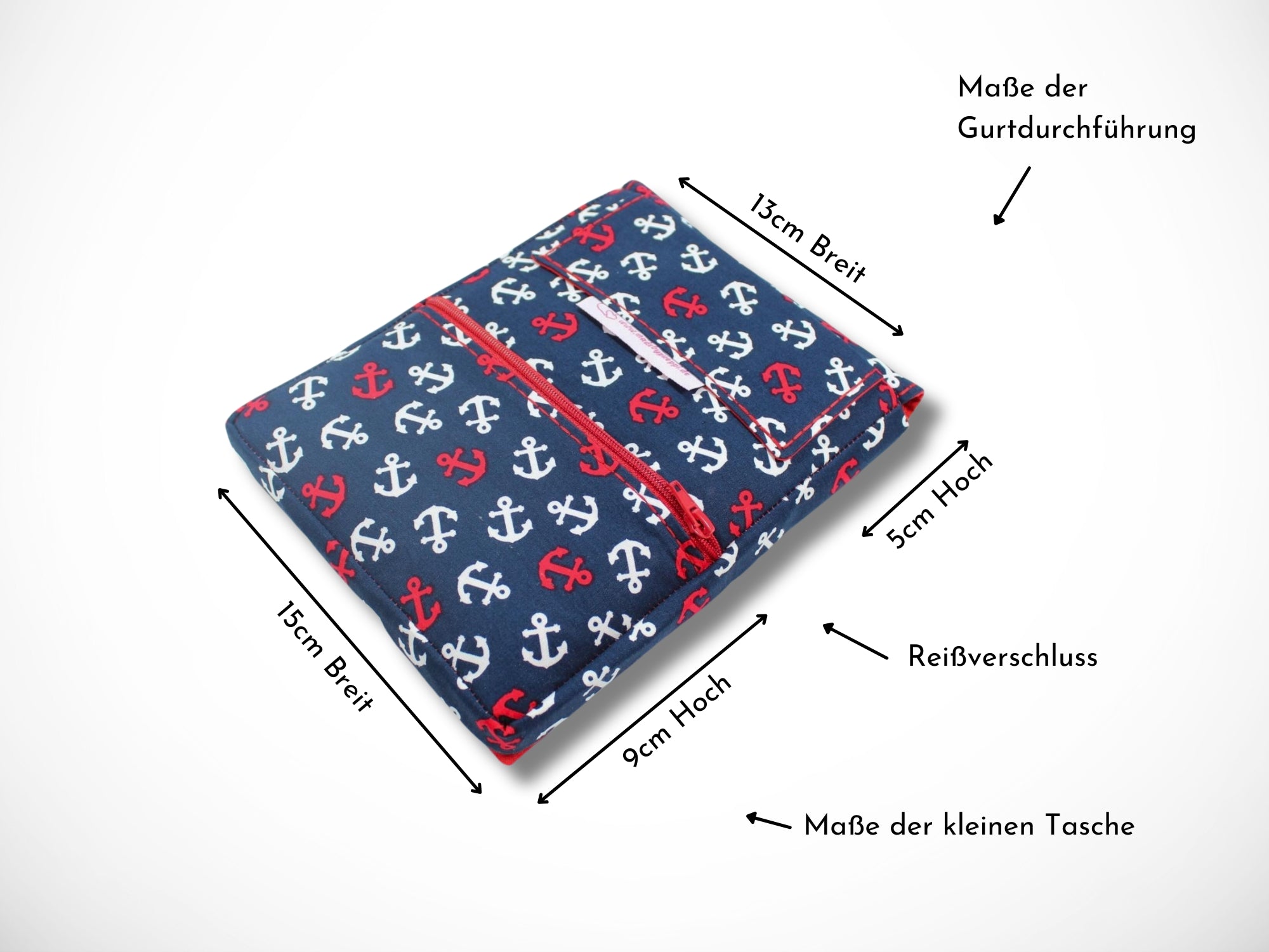 Friseur Scherentasche aus Baumwolle mit Anker in Blau für Friseurwerkzeug für Friseurin