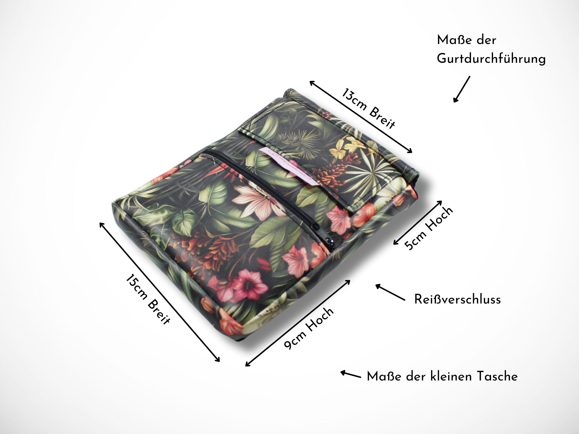 Blumen Friseurtasche aus Kunstleder für Friseurin im Friseursalon für Friseurscheren