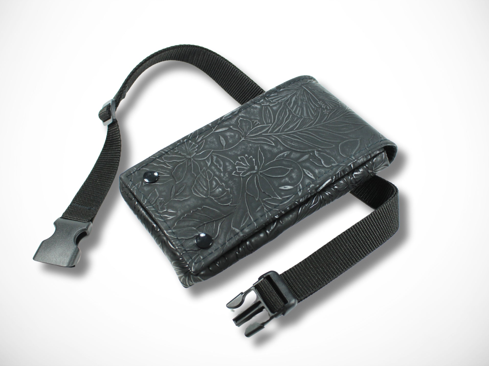 Kleine Friseur Scherentasche aus Kunstleder mit geprägten Blumen für Friseurwerkzeug Friseurin im Friseursalon