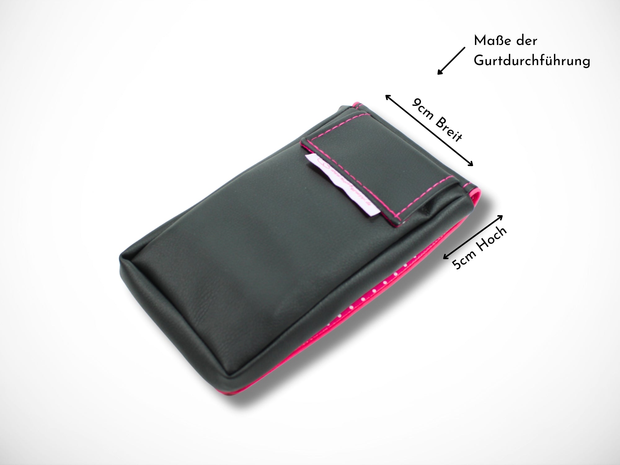 Kleine Scherentasche für Friseurwerkzeug aus Kunstleder mit pinkem Highlight für Friseurscheren Friseurin