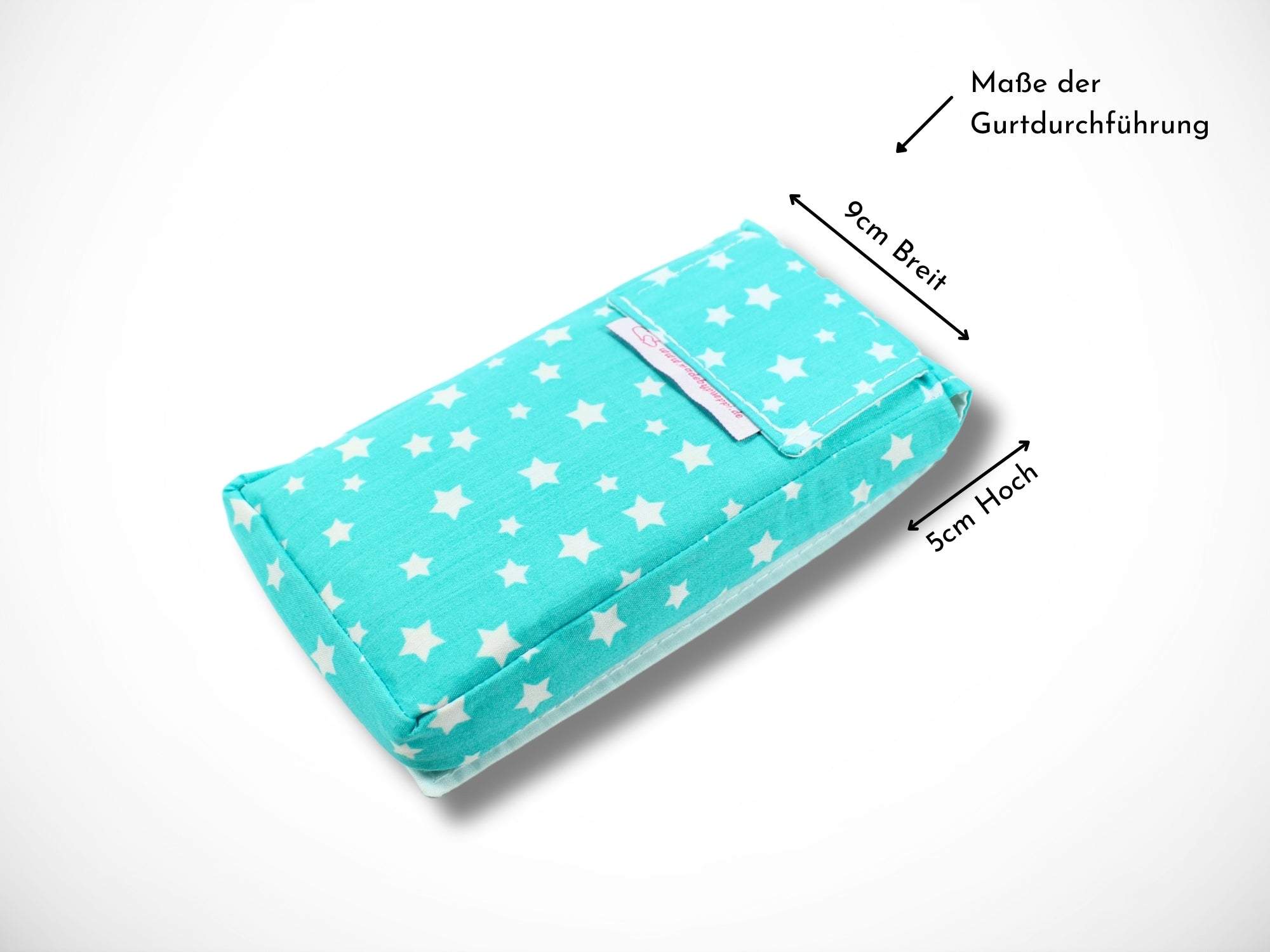 Kleine Scherentasche für Friseurwerkzeug aus verstärkter Baumwolle in türkis mit Sternen für Friseurscheren Friseurin