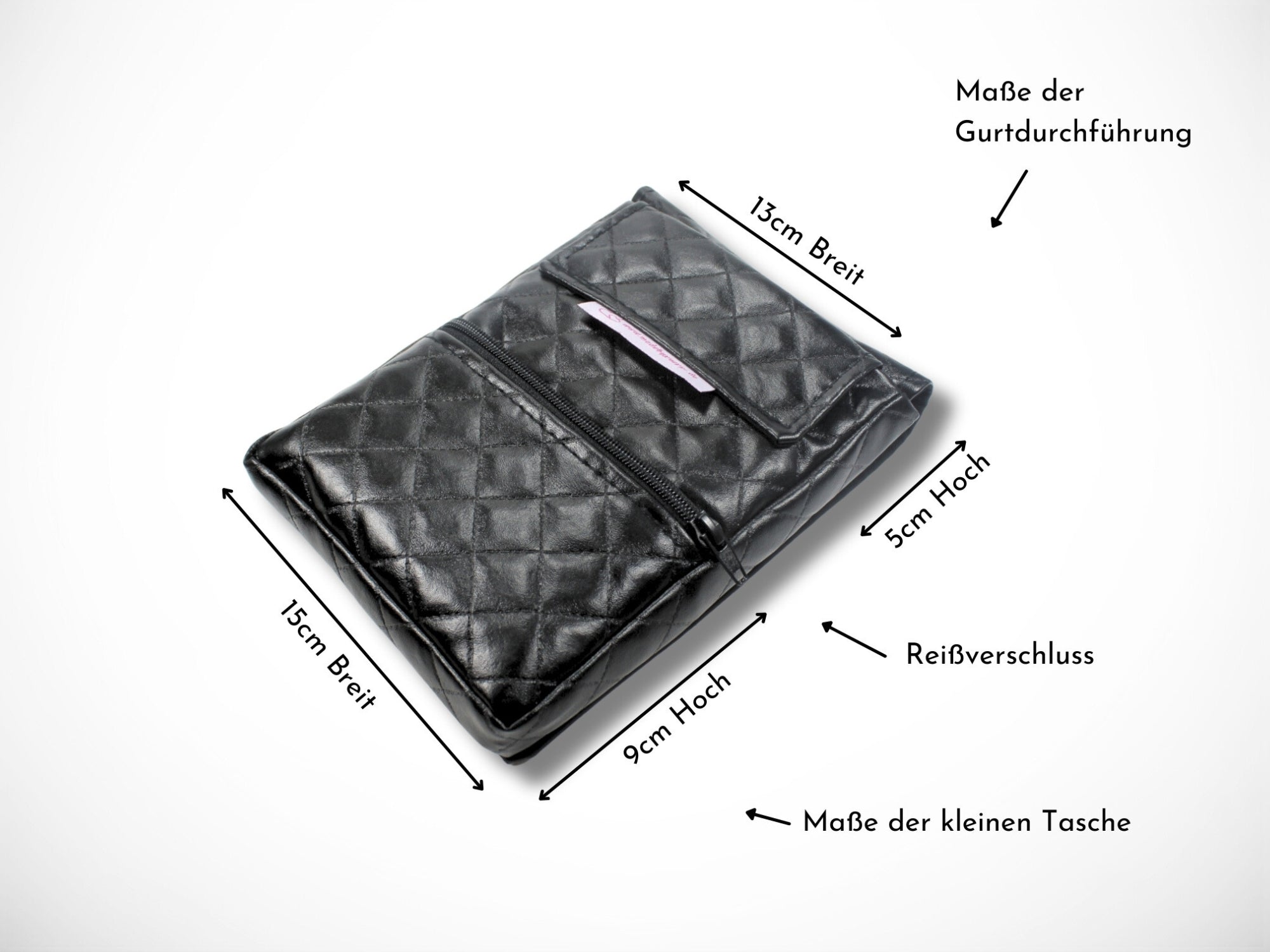 Schwarze Friseur Scherenasche aus gestepptem Kunstleder für Friseurin im Friseursalon Friseurwerkzeug