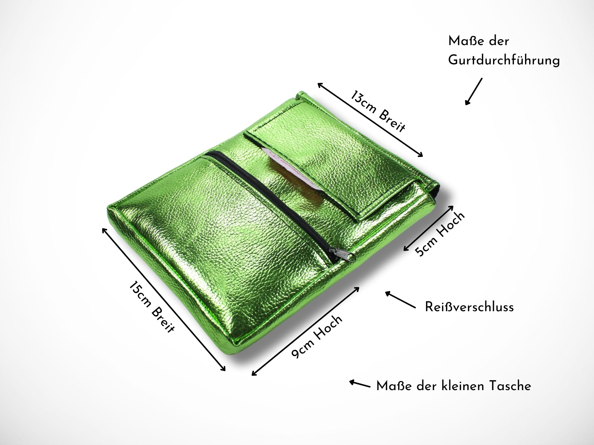 Friseur Werkzeugtasche Metallic Grün für Friseurscheren Friseurin im Friseursalon