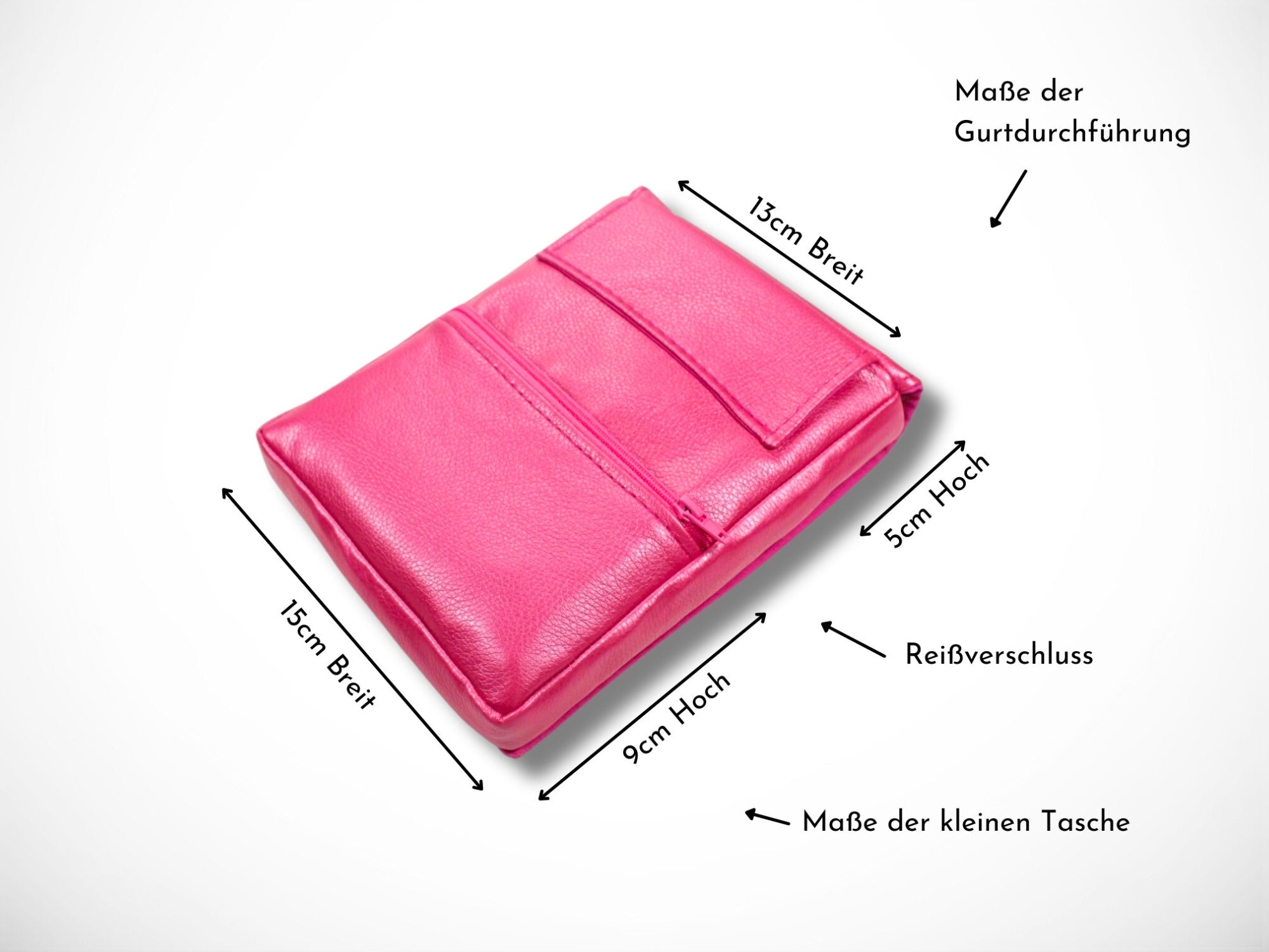 Pinke Kunstleder Friseurtasche für Friseurscheren im Friseursalon