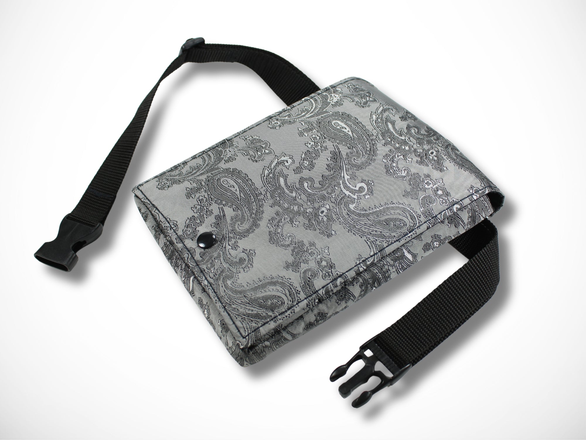 Friseurwerkzeugtasche mit Ornamenten in grau Friseurscherentasche für Friseurscheren im Friseursalon