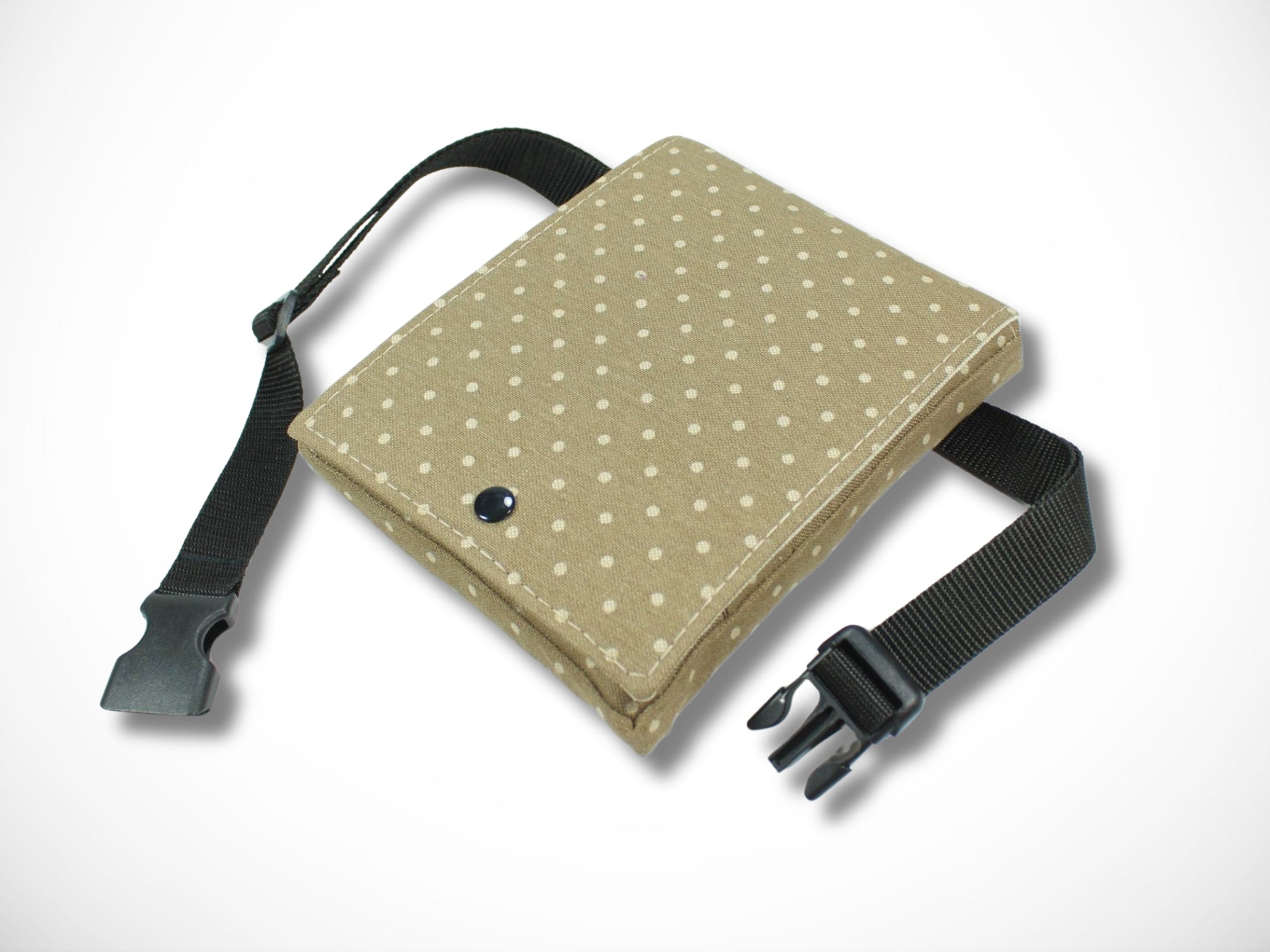 Friseur Scherentasche aus Baumwolle mit  Punkte in braun Scherentasche für Friseurwerkzeug Werkzeugtasche für Friseurin