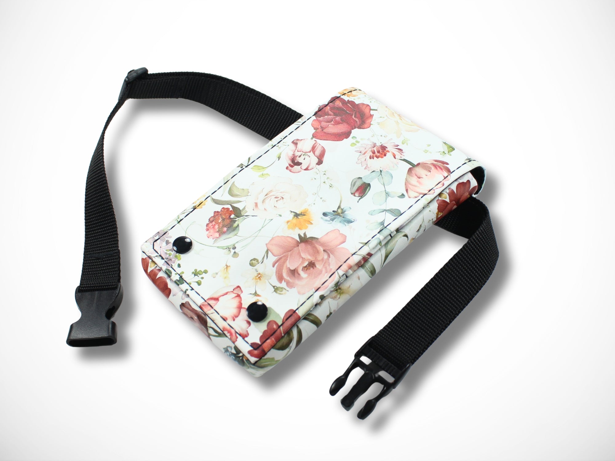 Kleine Friseurtasche aus Kunstleder mit Blumen für Friseurscheren im Friseursalon Werkzeugtasche