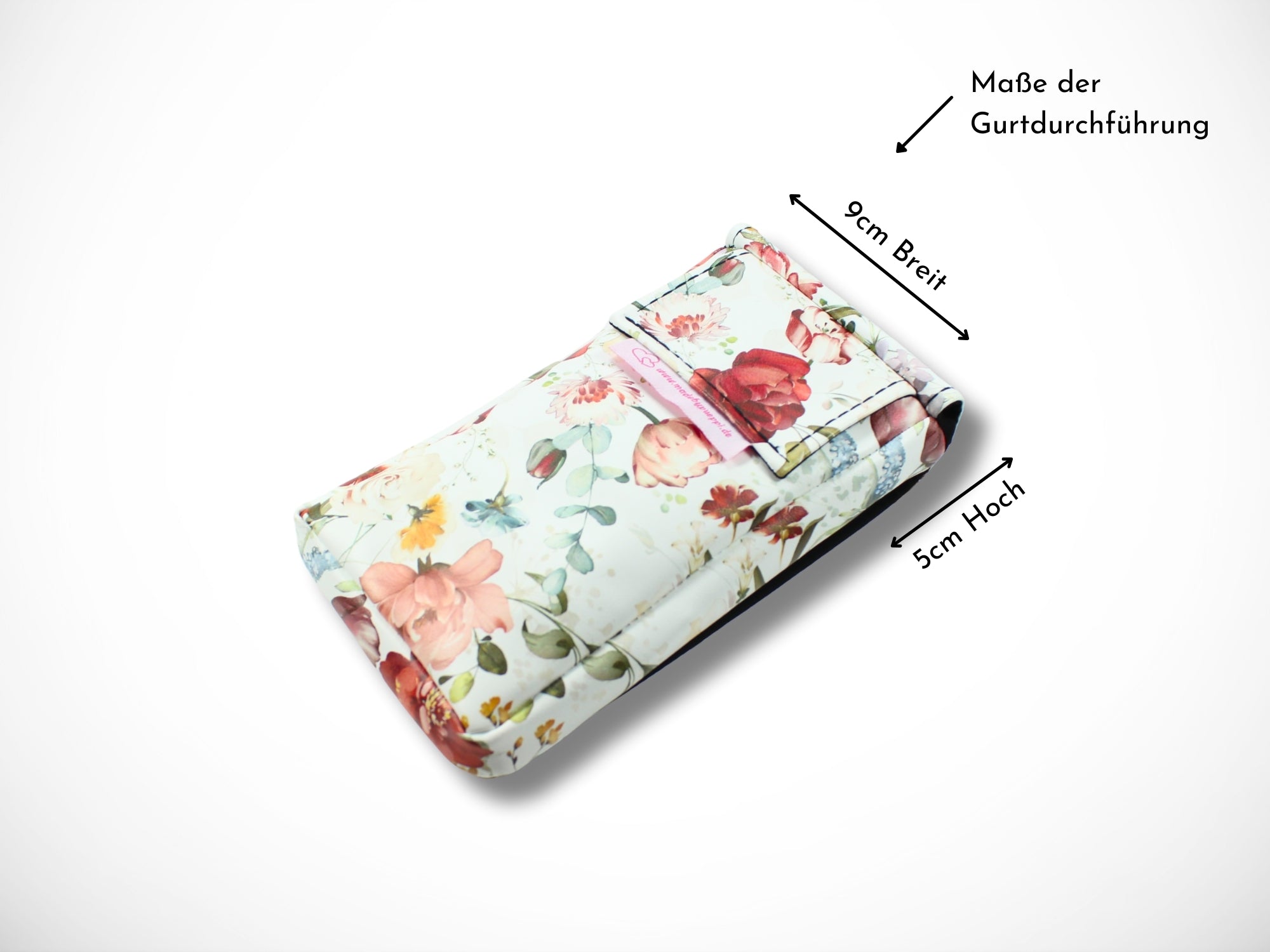 Kleine Friseurtasche aus Kunstleder mit Blumen für Friseurscheren im Friseursalon Werkzeugtasche