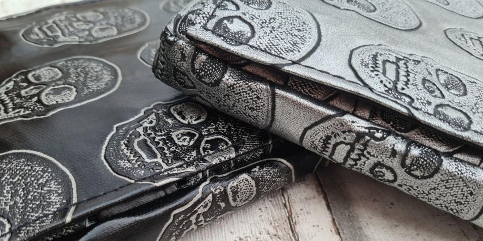 Friseur Werkzeugtaschen mit Totenköpfen aus Baumwolle und Kunstleder