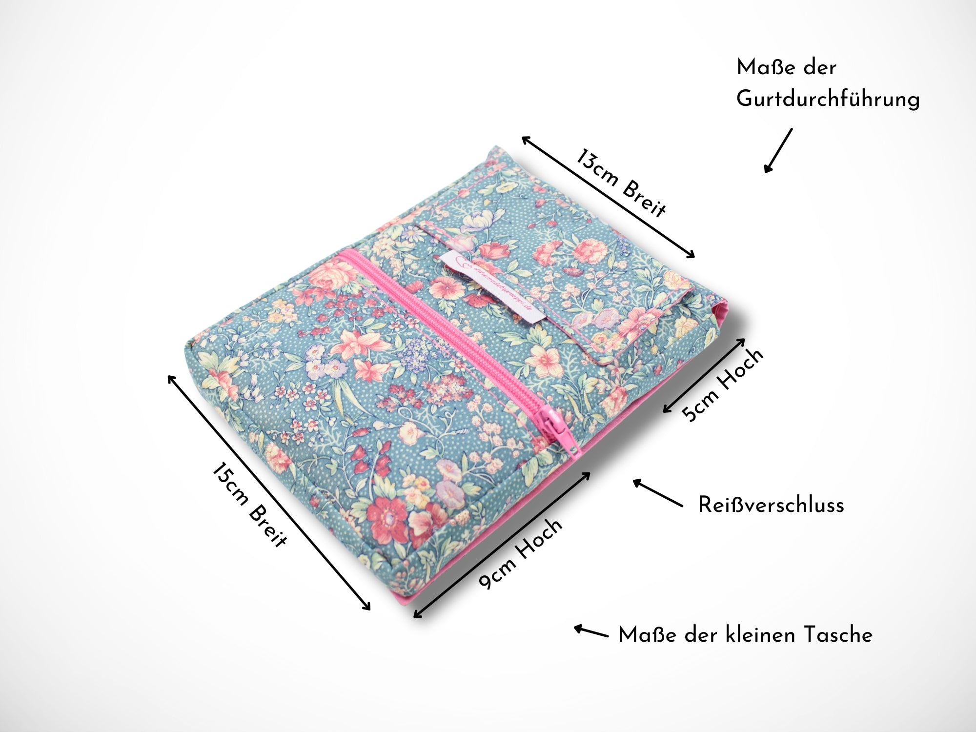 Blumen Scherentasche für Friseurin aus verstärkter Baumwolle für Friseurscheren im Friseursalon