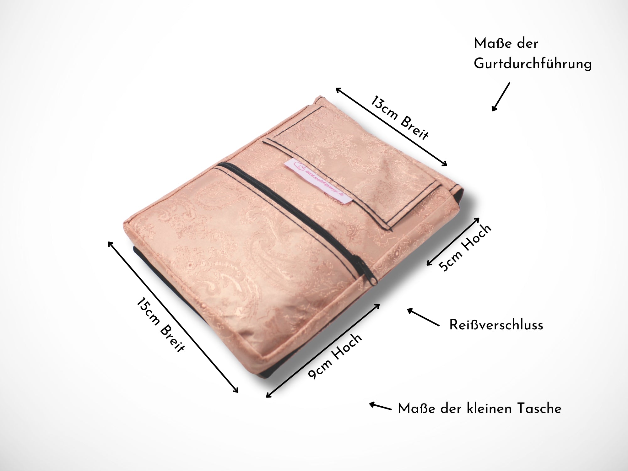 Friseur Werkzeugtasche aus Baumwolle mit Ornamenten in beige Scherentasche für Friseure Werkzeugtasche für Friseurin