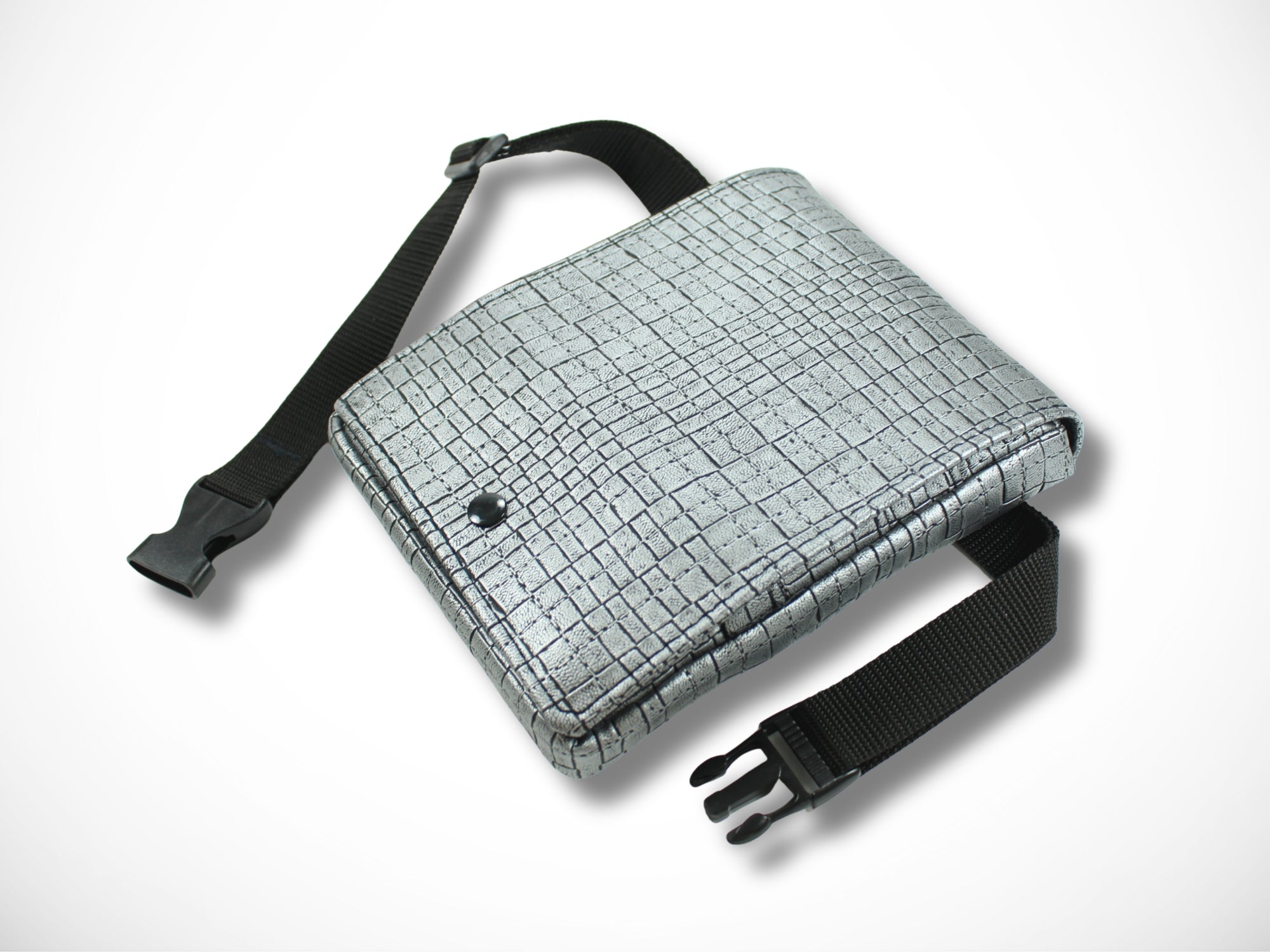 Graue Kunstleder Friseur Werkzeugtasche für Friseurscheren im Friseursalon