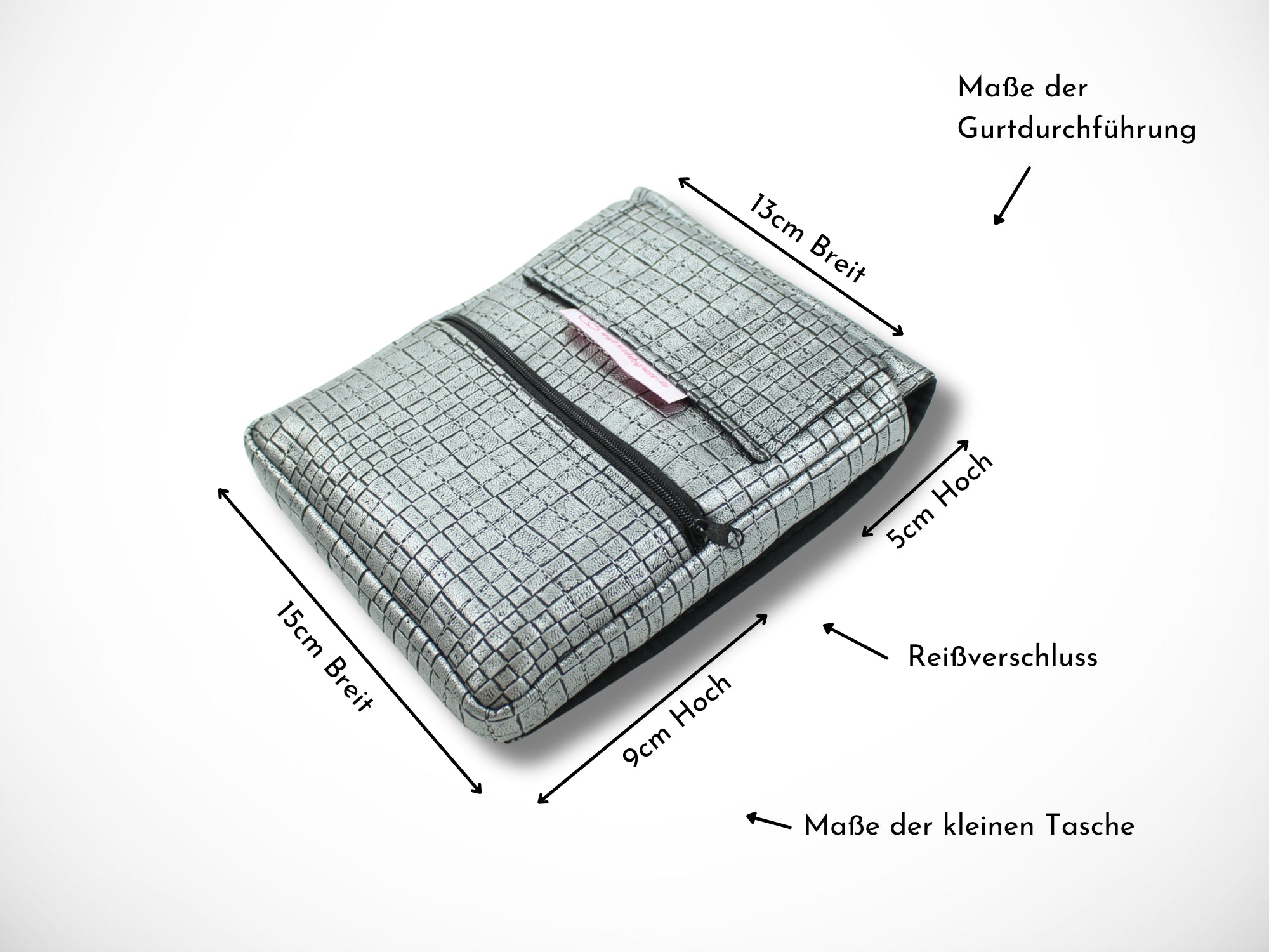 Graue Kunstleder Friseur Werkzeugtasche für Friseurscheren im Friseursalon