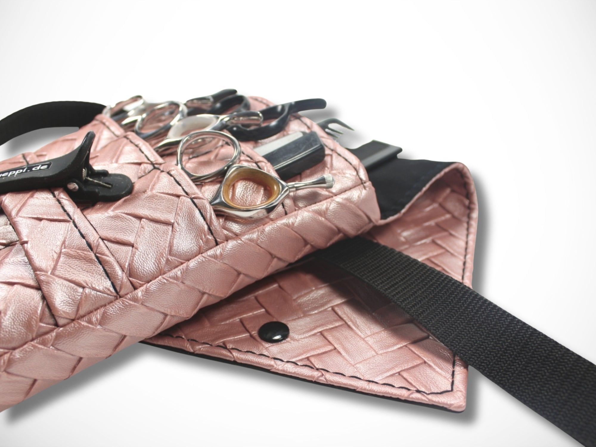 Friseur Scherentasche Rosa aus Kunstleder Gürteltasche für Friseurin im Friseursalon für Friseur Werkzeug