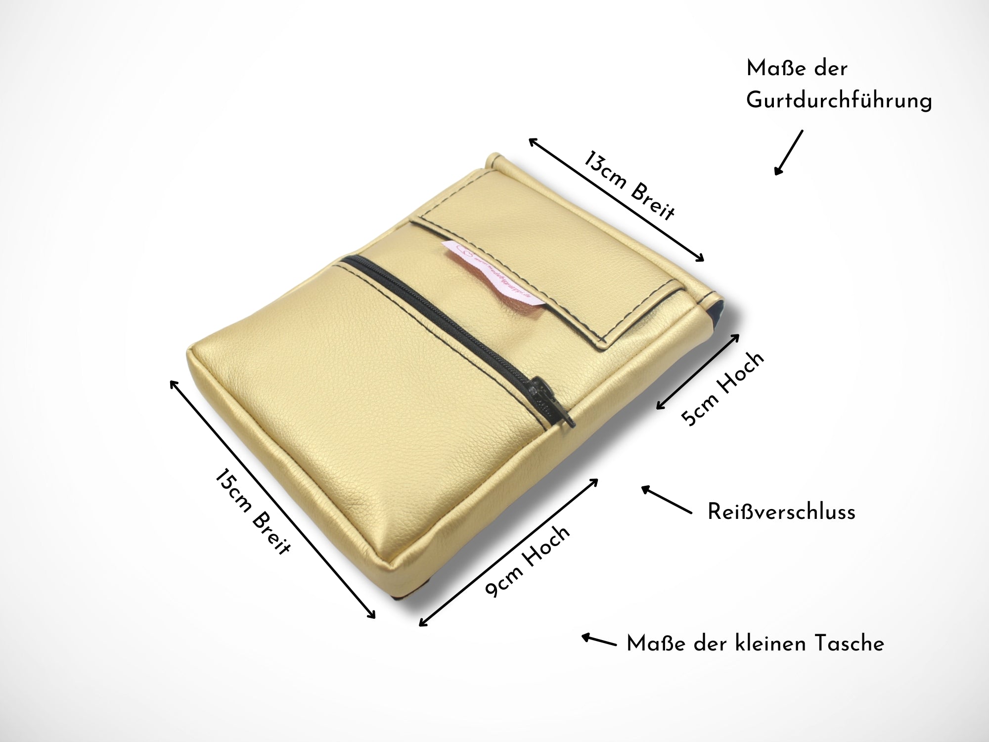 Scherentasche für Friseurin in Gold Werkzeugtasche im Friseursalon als Gürteltasche für Friseur