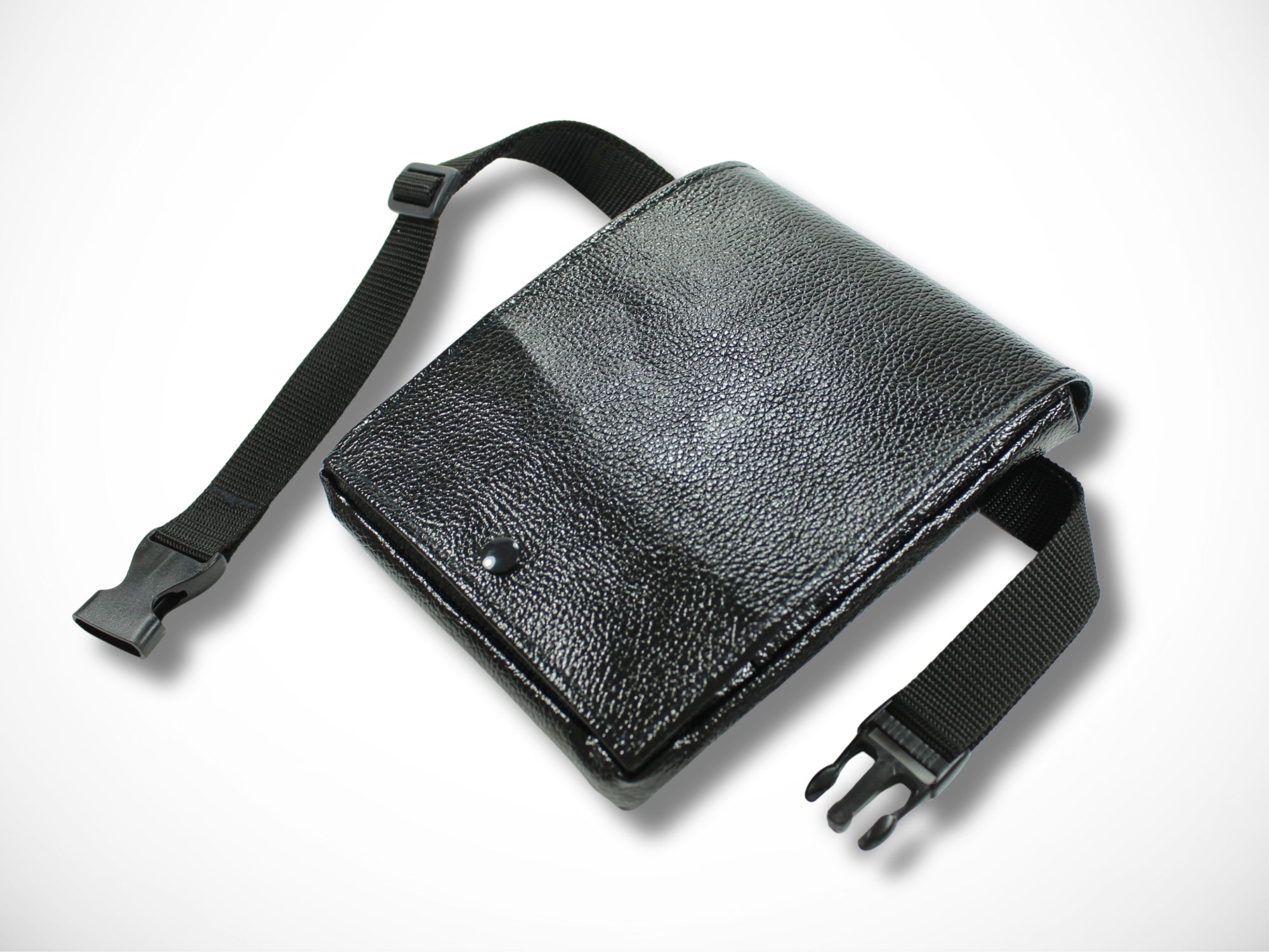 Kunstleder Friseur Werkzeugtasche Metallic Schwarz für Friseurscheren im Friseursalon