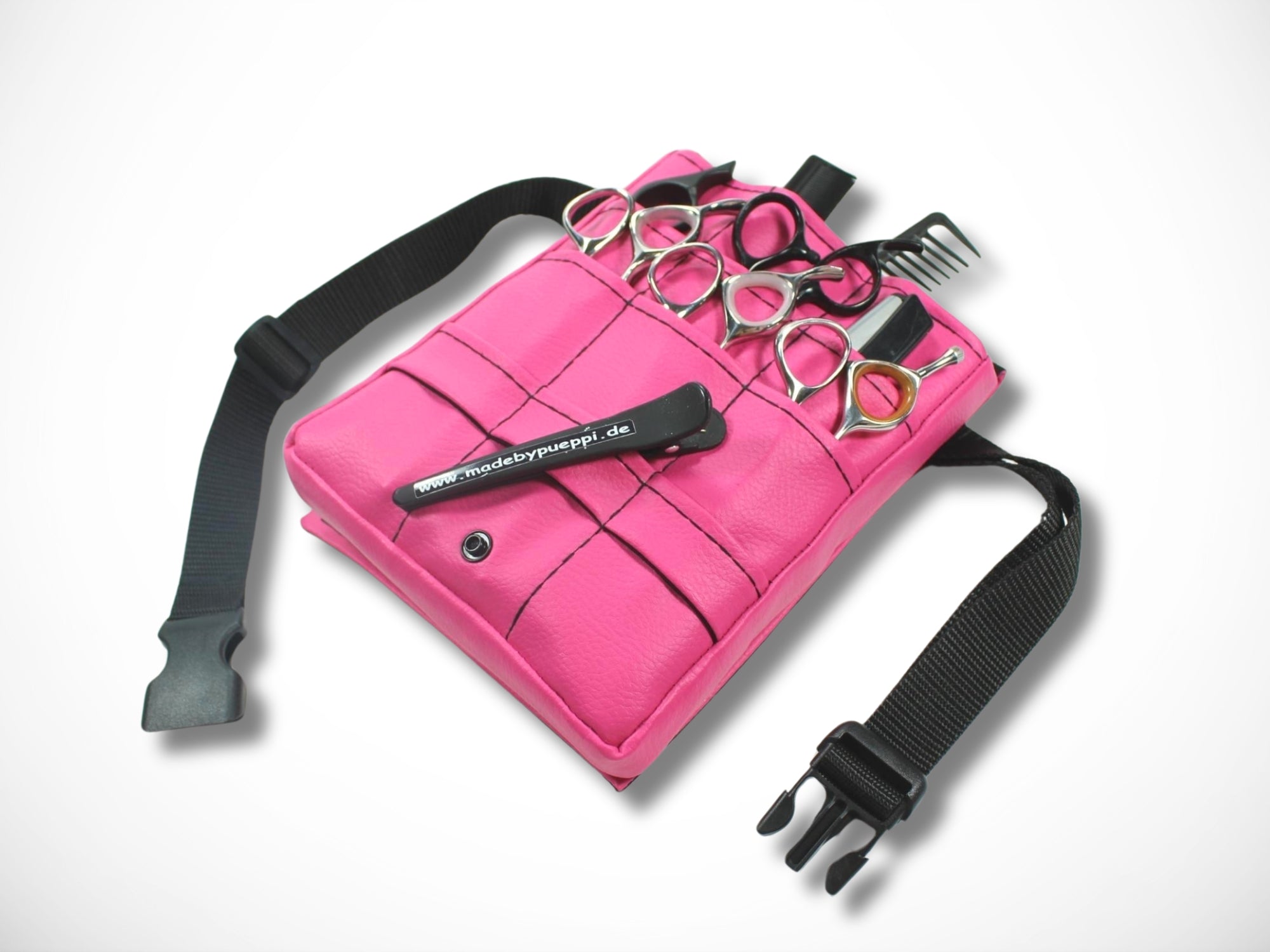 Friseur Scherentasche aus Kunstleder in Pink für Friseur Scheren und Friseurwerkzeug Friseurholster