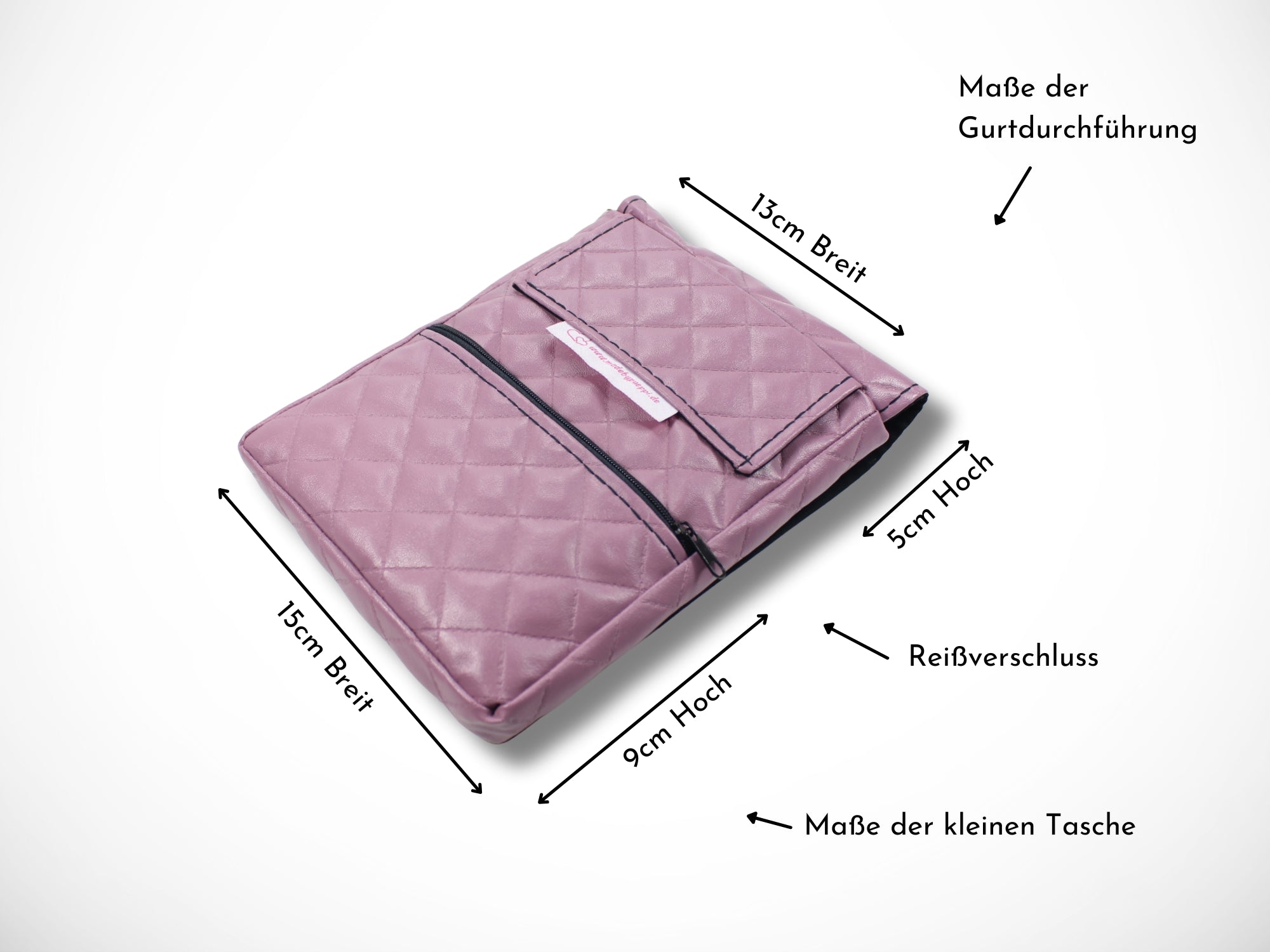 Friseur Werkzeugtasche aus gestepptem Kunstleder in Lila für Friseurin im Friseursalon