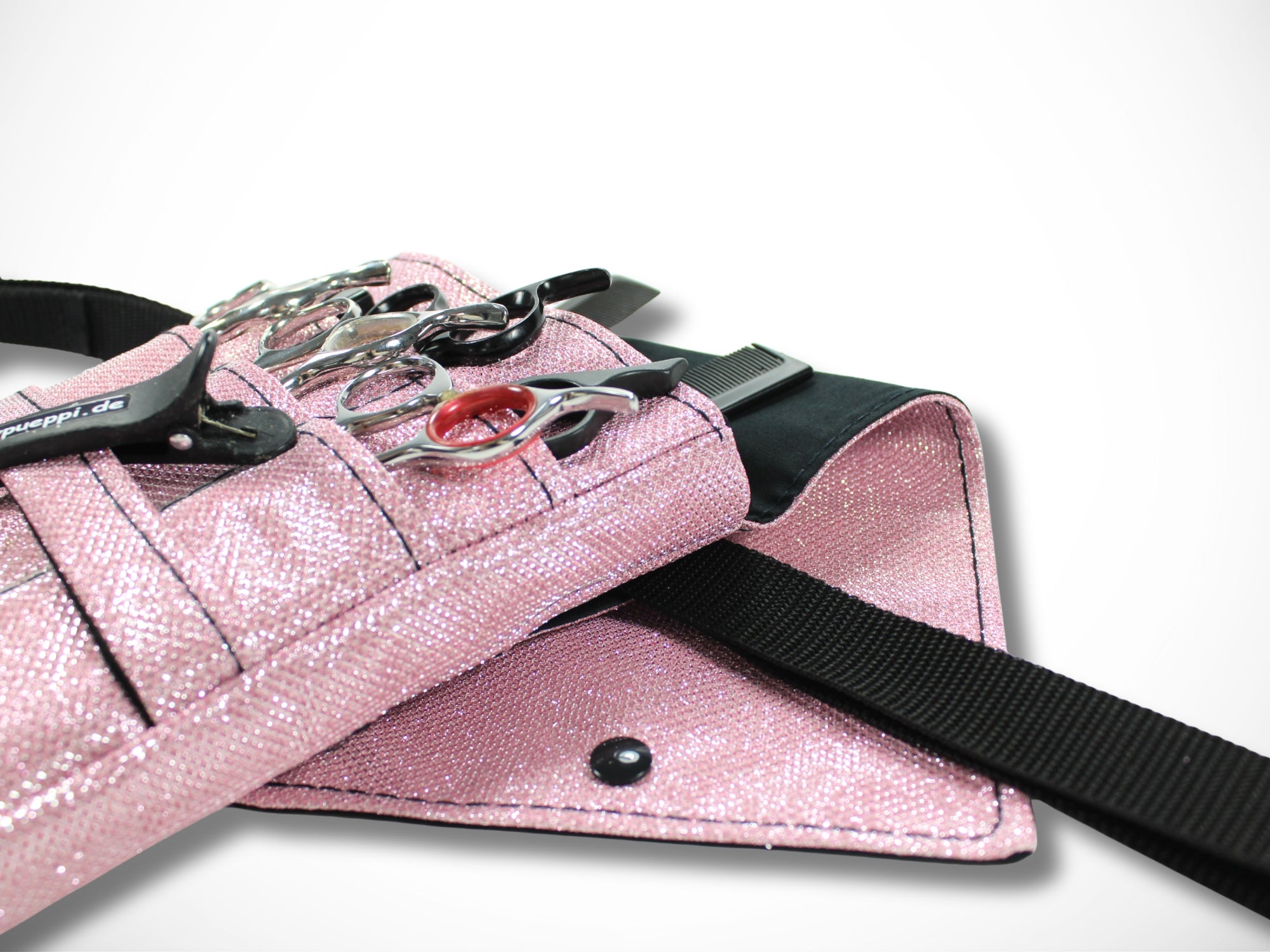 Glitzer Kunstleder Friseur Werkzeugtasche Rosa für Friseurwerkzeug Friseur Scheren im Friseursalon