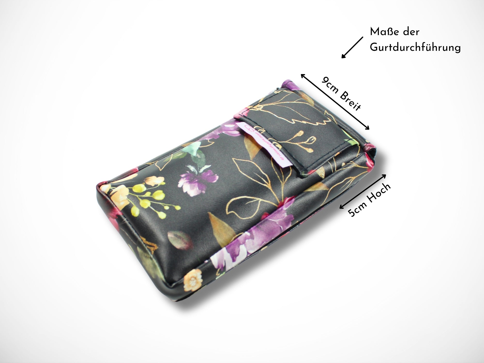 Kleine Blumen Friseurtasche aus Kunstleder für Friseurscheren und Friseurwerkzeug im Friseursalon