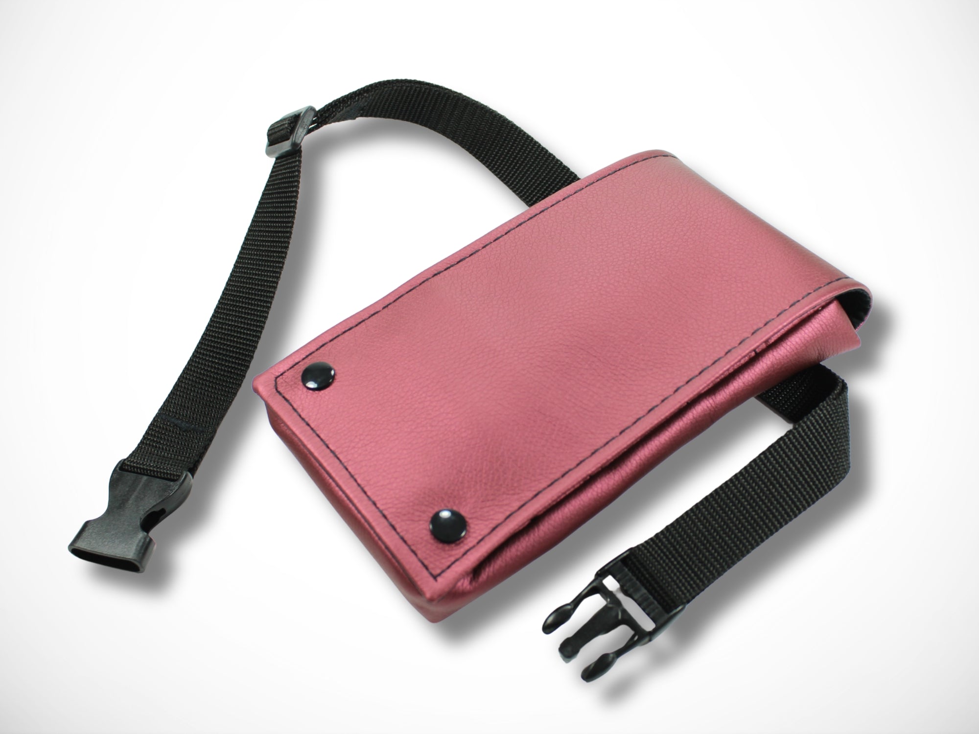 Kleine Friseur Werkzeugtasche aus Kunstleder in Bordeaux für Friseurscheren im Friseursalon