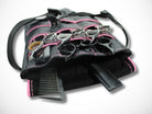 Friseur Scherentasche Kunstleder schwarz rosa Highlight Gürteltasche für Friseurwerkzeug im Friseursalon