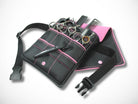 Friseur Scherentasche Kunstleder schwarz rosa Highlight Gürteltasche für Friseurwerkzeug im Friseursalon