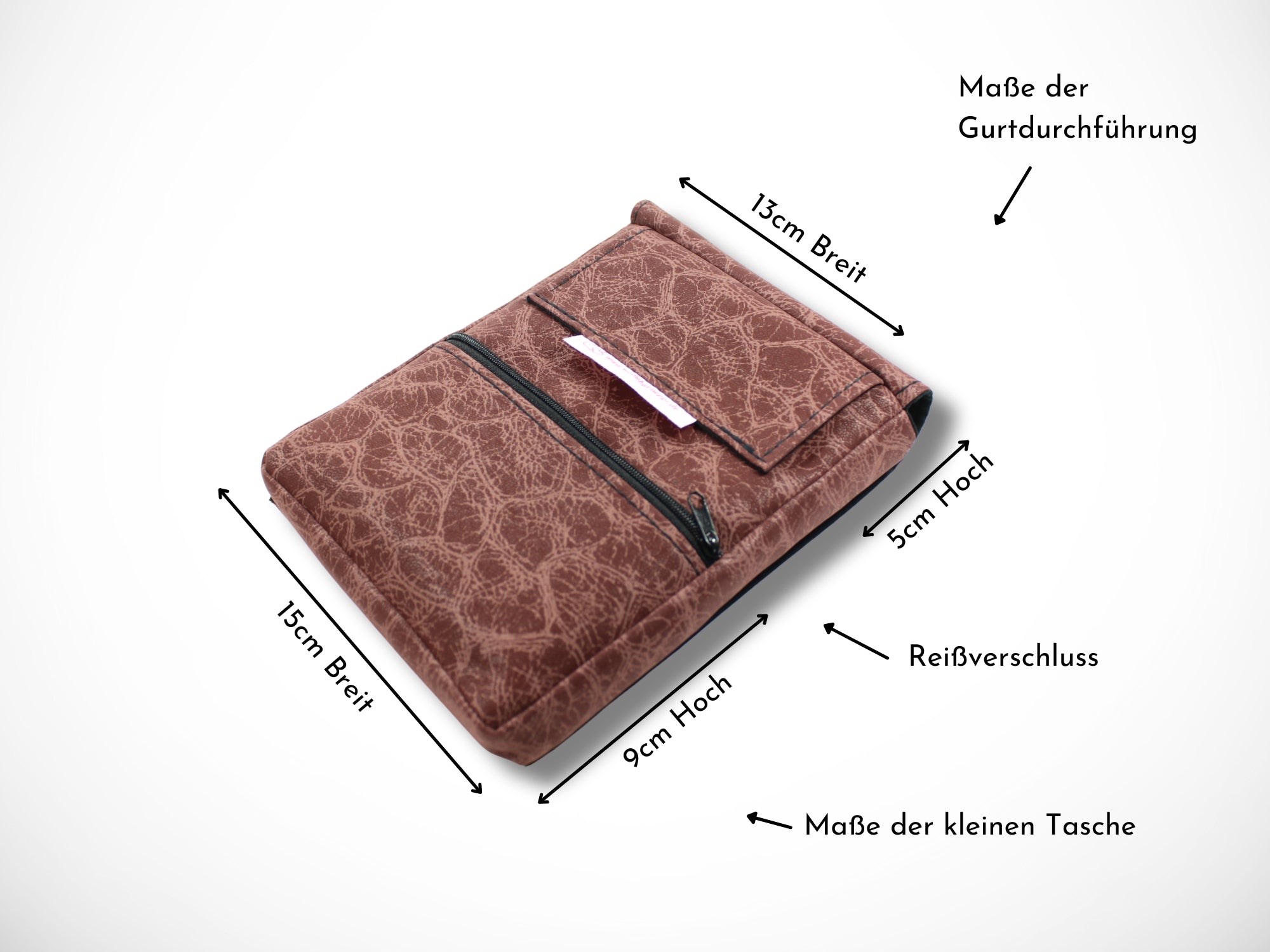 Kunstleder Friseur Scherentasche Animal Print Bordeaux Rot für Friseurwerkzeug im Friseursalon