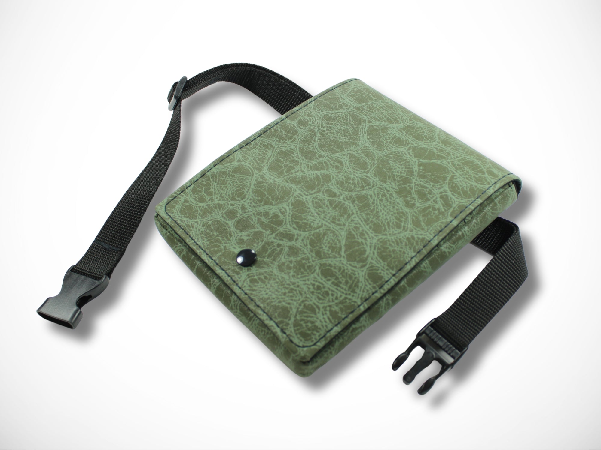 Kunstleder Friseur Werkzeugtasche im Animal Print Grün für Friseurscheren im Friseursalon