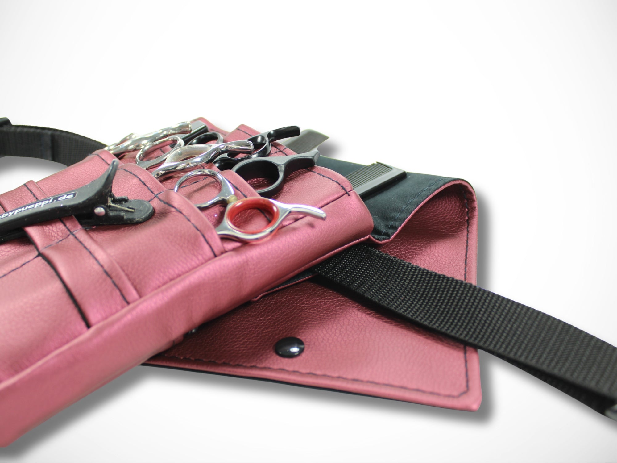 Kunstleder Friseurtasche Bordeaux für Friseurwerkzeug Scheren im Friseursalon