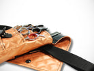 Friseurwerkzeugtasche aus gestepptem Kunstleder in Kupfer für Friseurscheren Friseurgürteltasche im Friseursalon