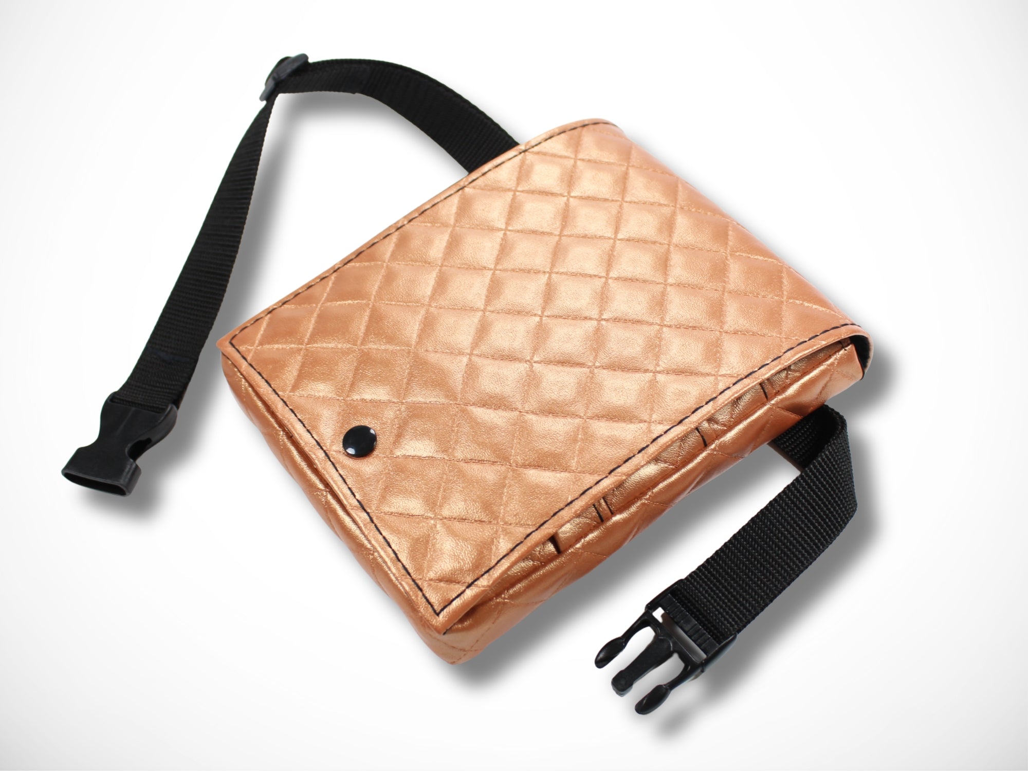 Friseurwerkzeugtasche aus gestepptem Kunstleder in Kupfer für Friseurscheren Friseurgürteltasche im Friseursalon