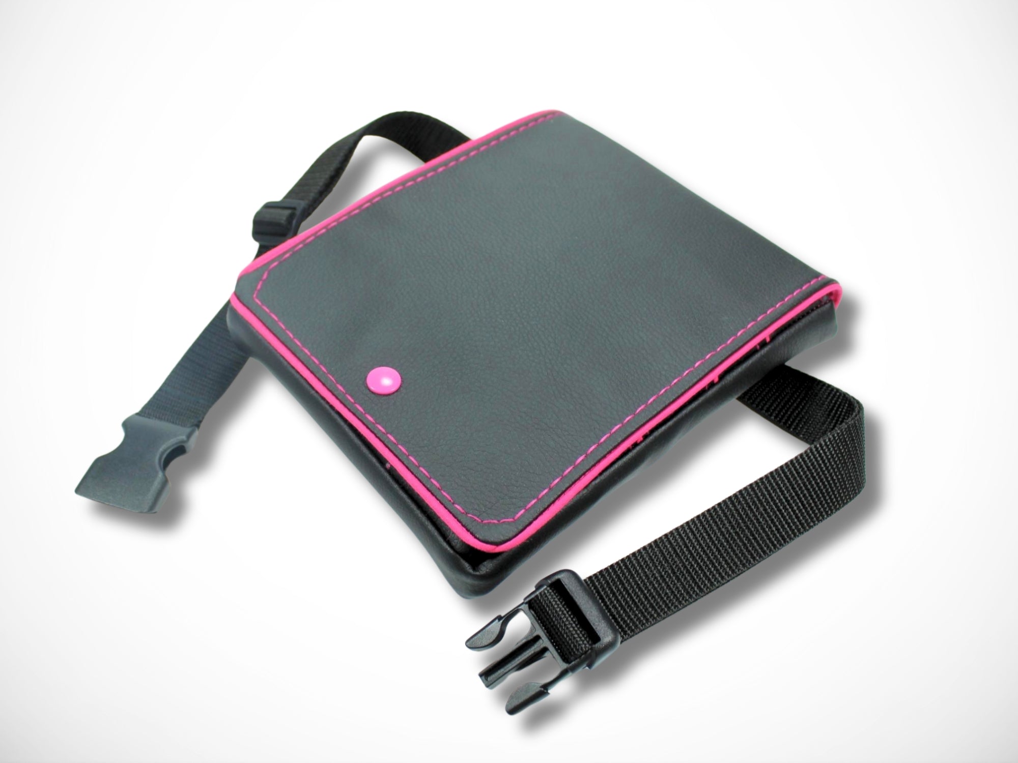 Friseur Scherentasche aus Kunstleder in schwarz mit Highlight in pink für Friseurscheren im Friseursalon