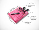 Pinke Kunstleder Friseurtasche für Friseurscheren im Friseursalon