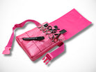 Pinke Kunstleder Friseurtasche für Friseurscheren im Friseursalon