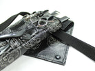 Kleine Totenkopf Friseur Werkzeugtasche mit Totenköpfen in schwarz
