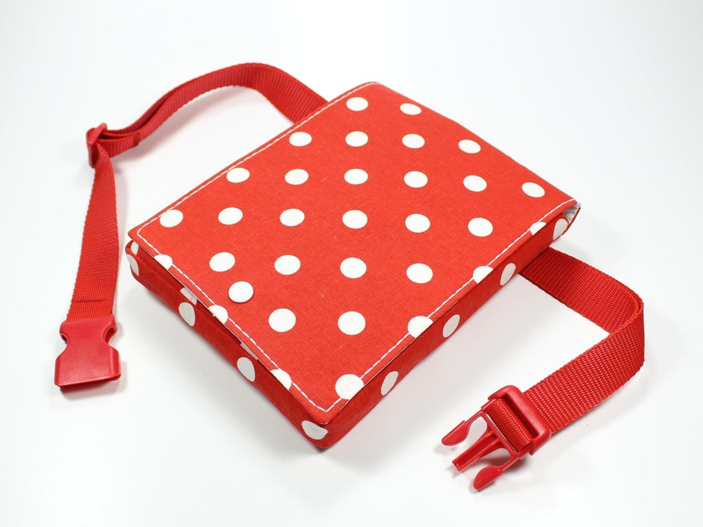 Punkte Friseur Werkzeugtasche in rot mit weißem Innenstoff