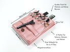 Friseur Werkzeugtasche in Rose mit Rosa Kunstleder Gurtband und Rosegoldenen Accessoires