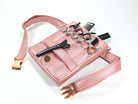 Friseur Werkzeugtasche in Rose mit Rosa Kunstleder Gurtband und Rosegoldenen Accessoires